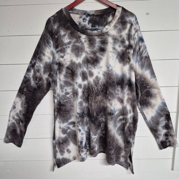 white birch Tops - Tie-Dye Long Sleeve Tunic Top XL